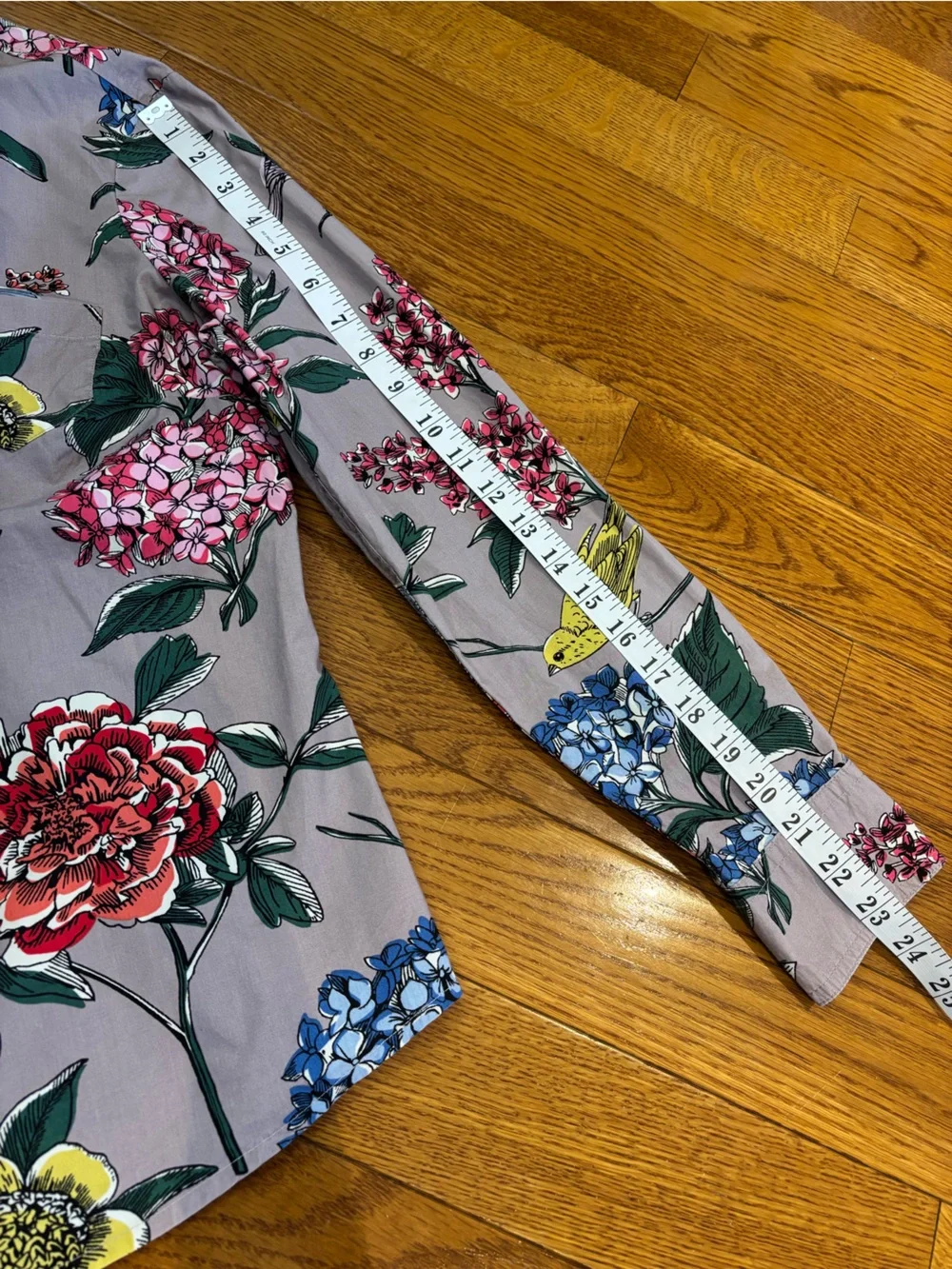 Boden Cotton Floral Print Blouse - Picture 12 of 13